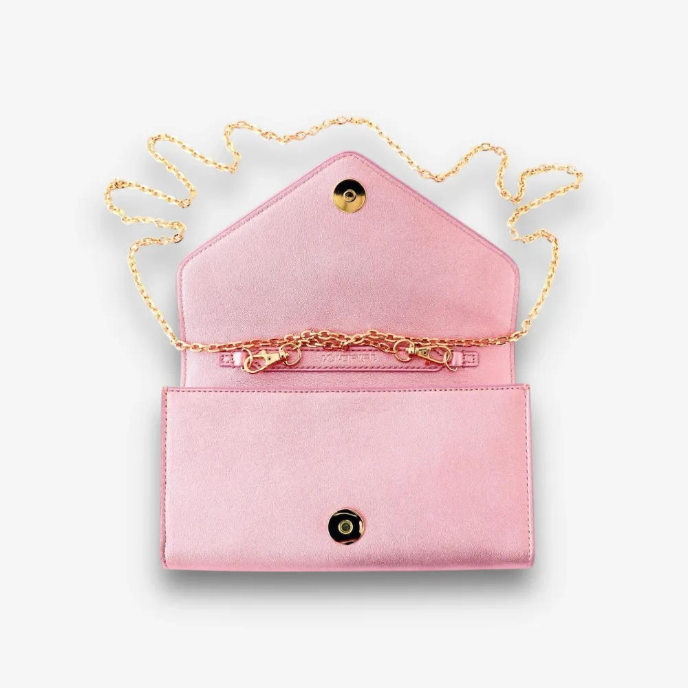 Малка дамска чанта - crossbody - естествена кожа - Malin Pale Pink | COLDFIRE