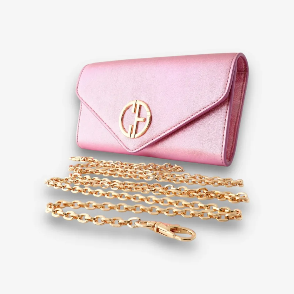 Малка дамска чанта - crossbody - естествена кожа - Malin Pale Pink | COLDFIRE