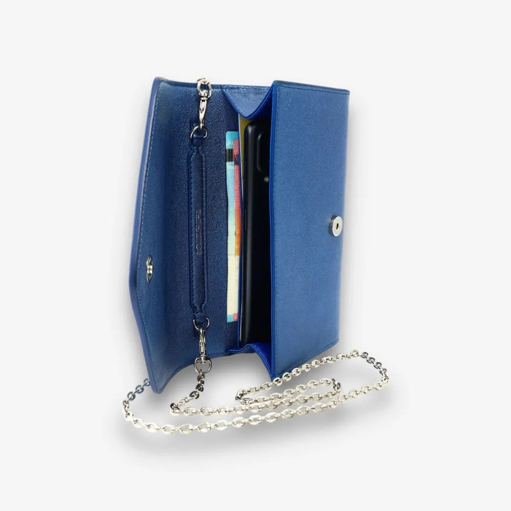Малка дамска чанта - crossbody - естествена кожа - Pictor Midnight Blue | COLDFIRE