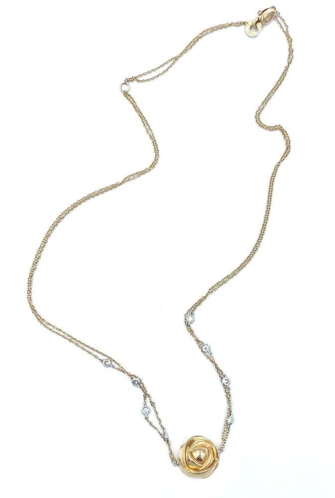 DAMIANI. Колие от розово злато и диаманти