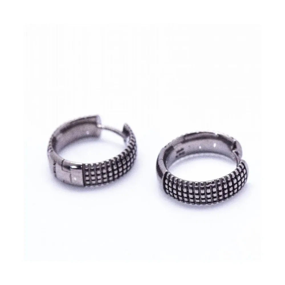 Damiani - Клипси обеци от бяло родирано злато с черно покритие и диаманти