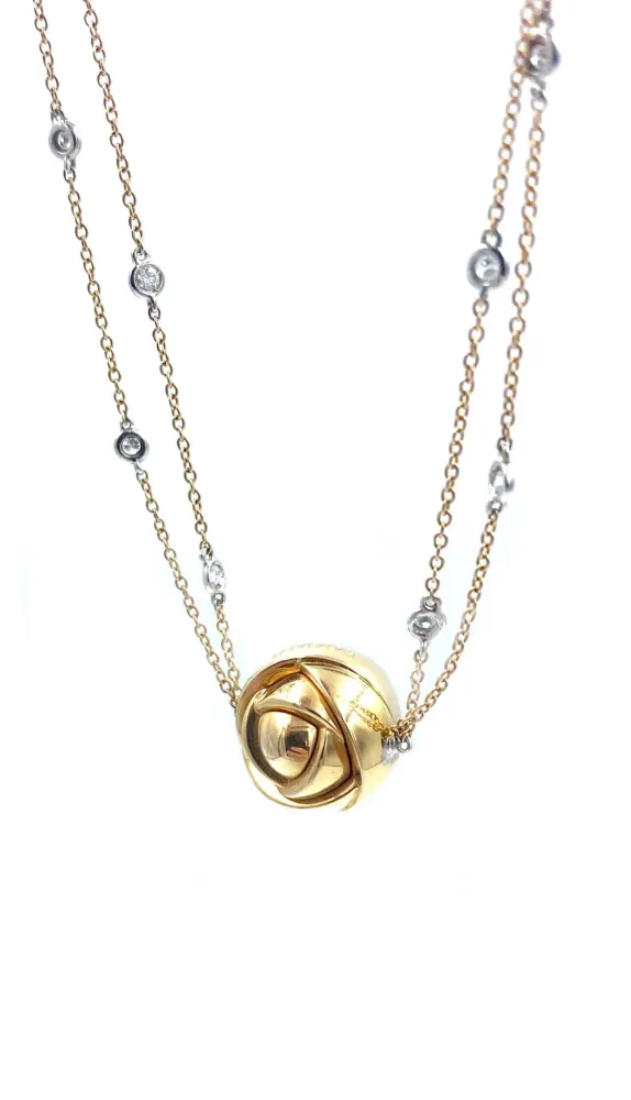 DAMIANI. Колие от розово злато и диаманти