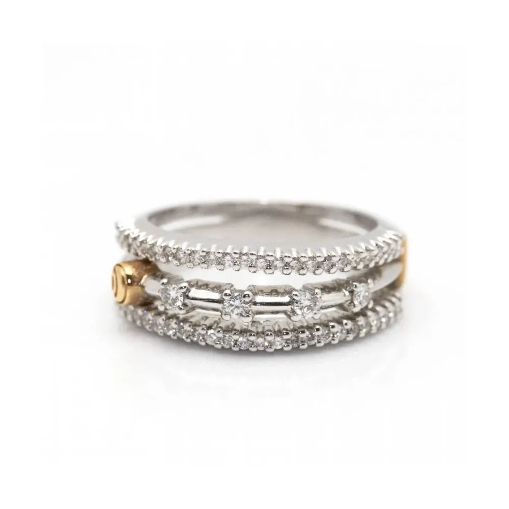 Damiani - Пръстен от двуцветно 18-каратово злато и диаманти
