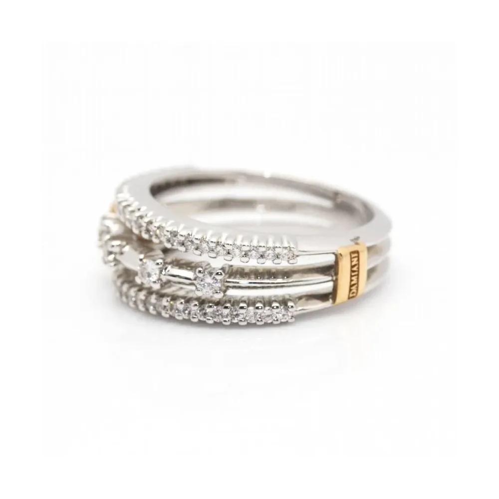 Damiani - Пръстен от двуцветно 18-каратово злато и диаманти