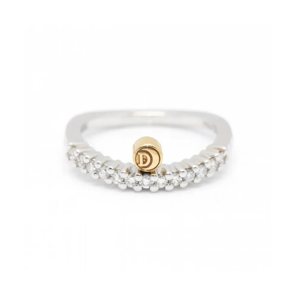 Damiani - Пръстен от двуцветно 18-каратово злато с диаманти