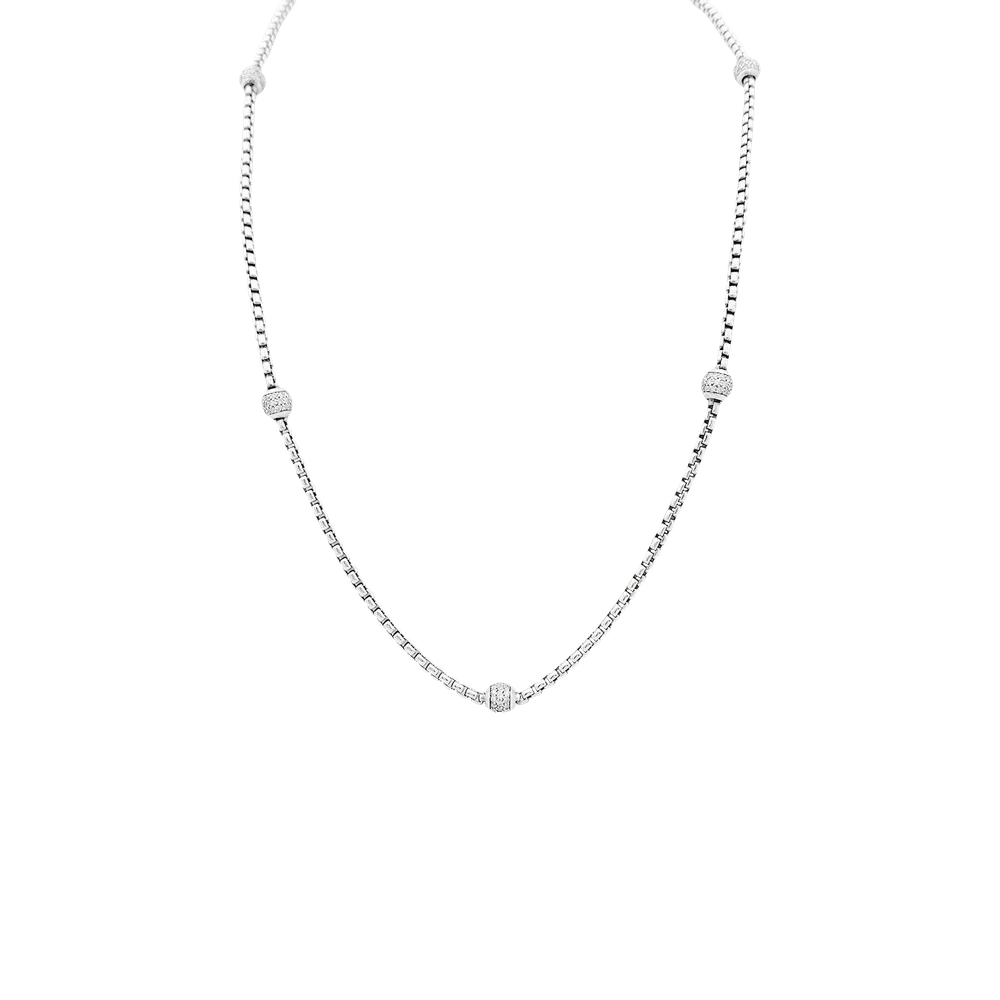 Колие David Yurman, Сребро, диаманти.