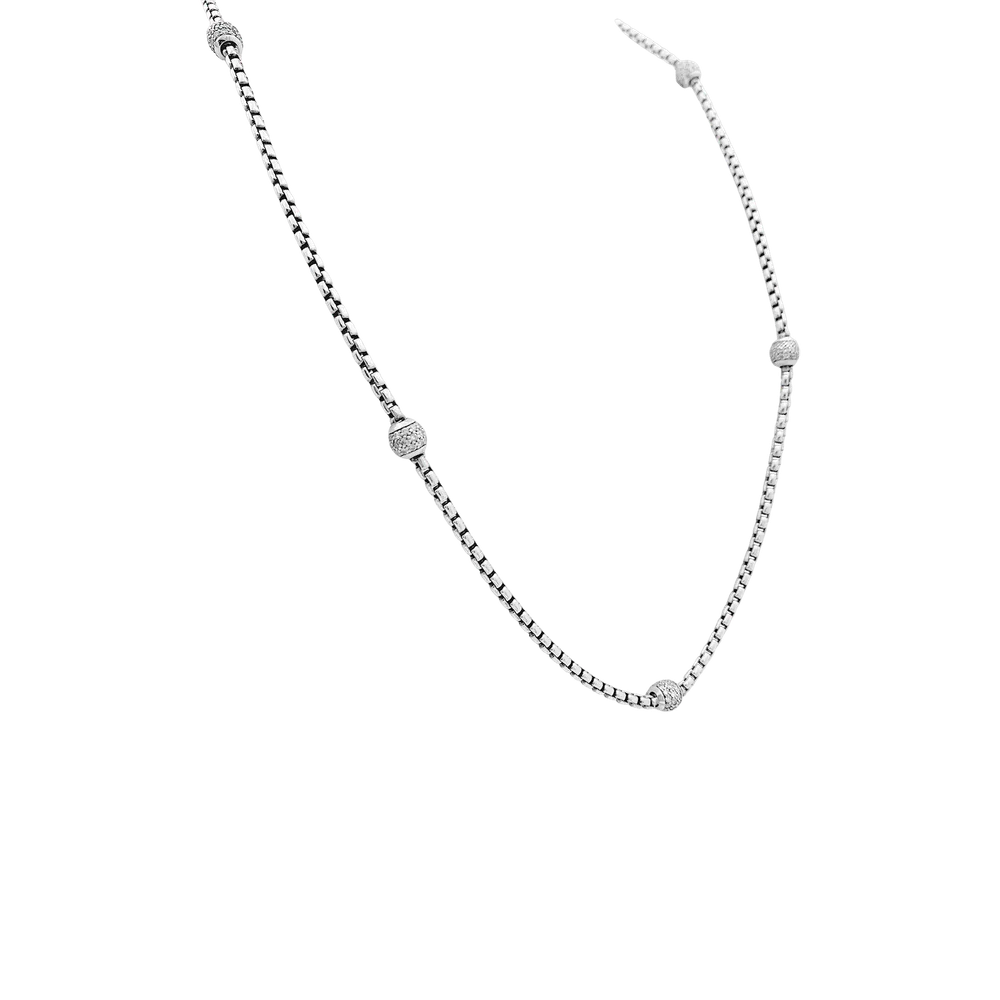 Колие David Yurman, Сребро, диаманти.