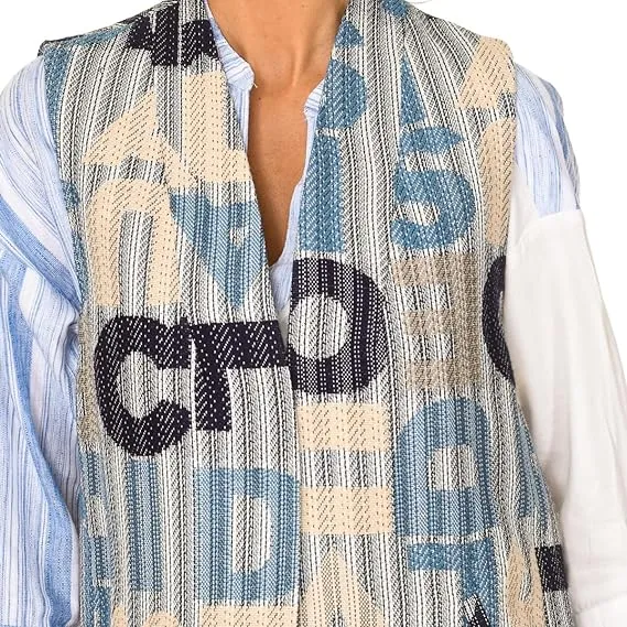 Дамски елек с принт и пастелни тонове Desigual Women's Letters