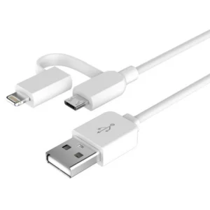 Кабел Devia 2 в 1 microUSB и USB-Lightning