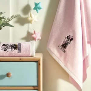 Детски комплект за баня «Disney Minnie Mouse Heart Pembe» - памук