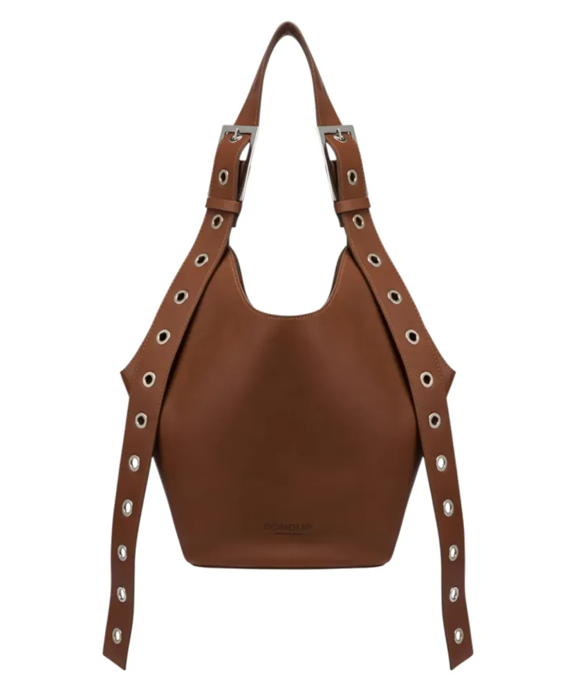 Dondup Small Leather Hobo Shoulder Bag