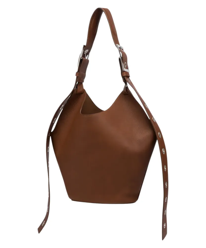 Dondup Small Leather Hobo Shoulder Bag