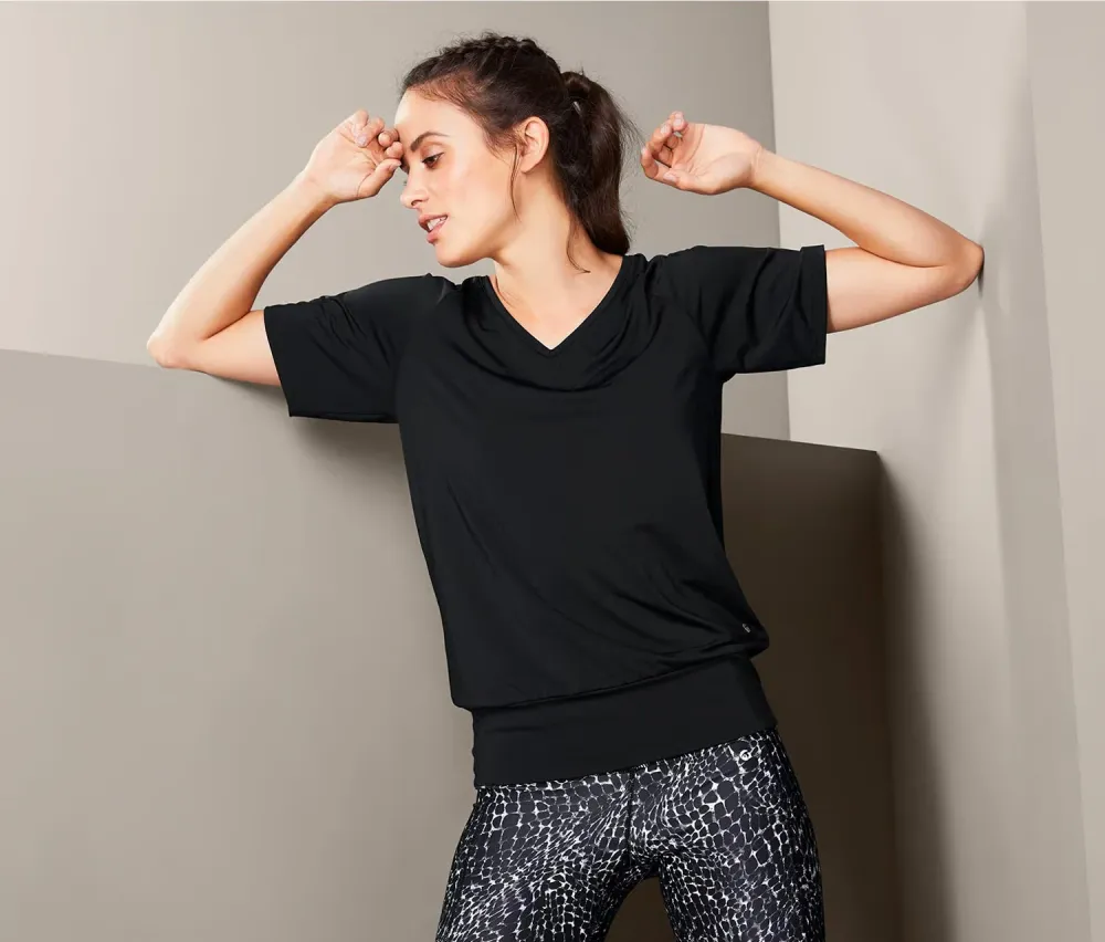 Спортна дамска тениска DryActive Plus, черна