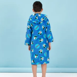 Детски халат за баня «DSNY Mickey Smile Blue» - памук, възраст 11-12г.