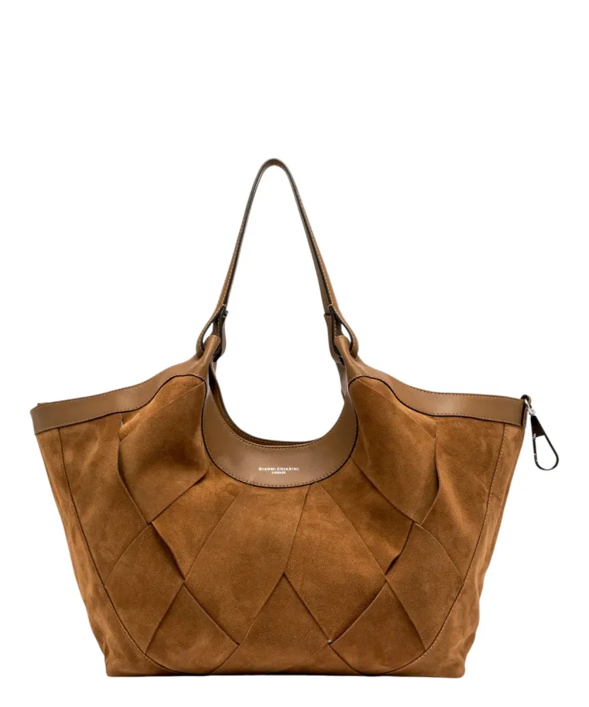 DUA Gianni Chiarini Suede Bag Geometric Pattern