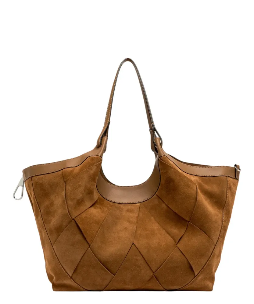 DUA Gianni Chiarini Suede Bag Geometric Pattern