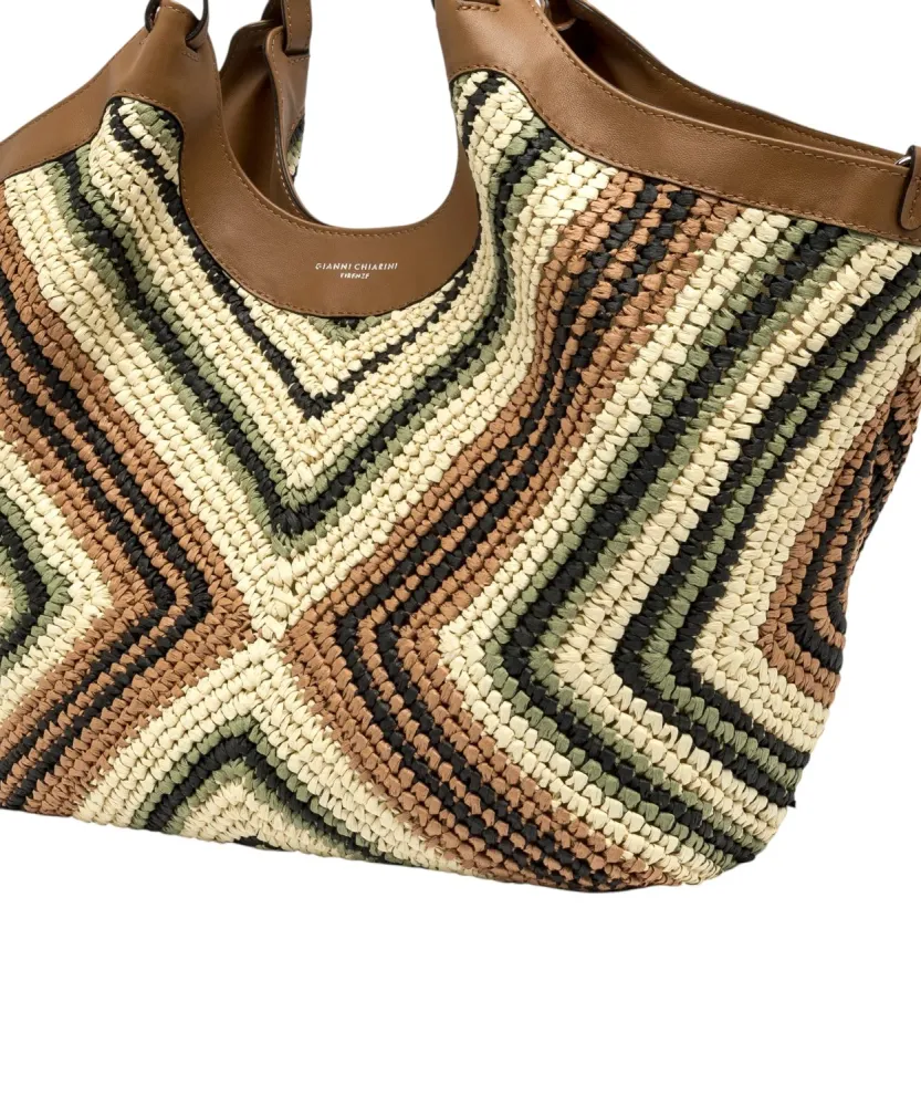 DUA Gianni Chiarini Woven Straw Bag