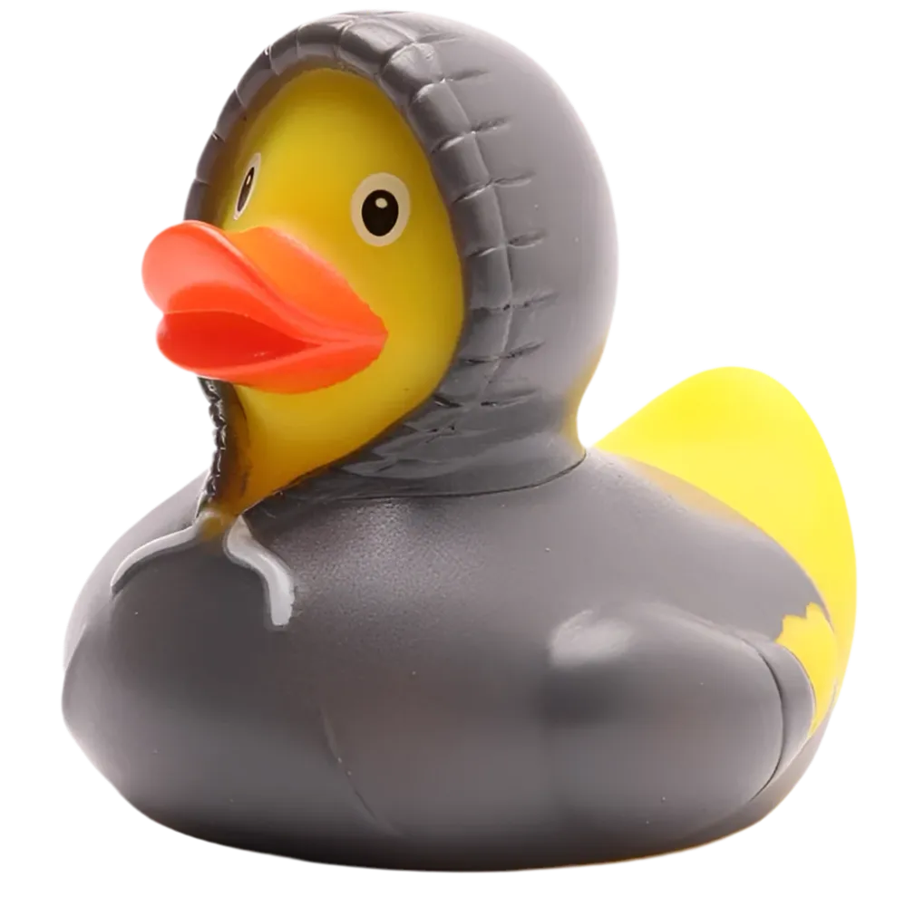 Суичър с качулка Duck - сив