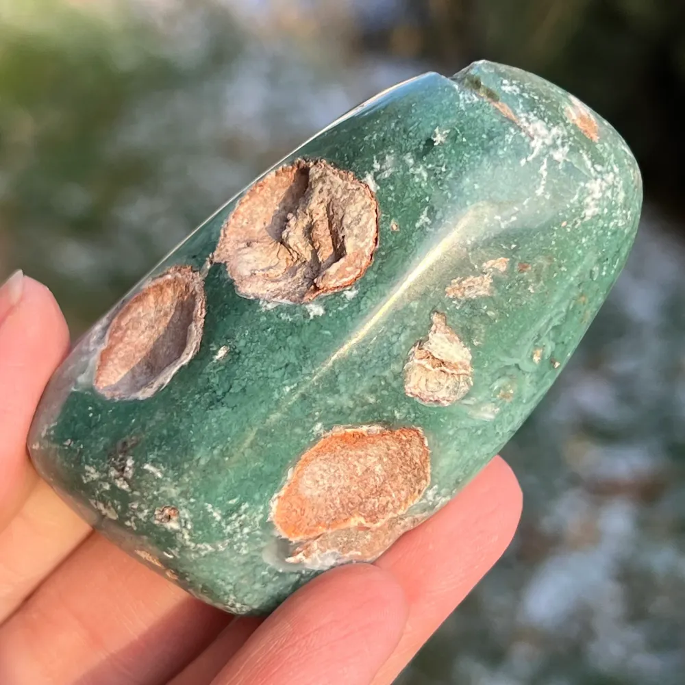Emerald Palmstone Chrysoprase Model 3 от Зимбабве