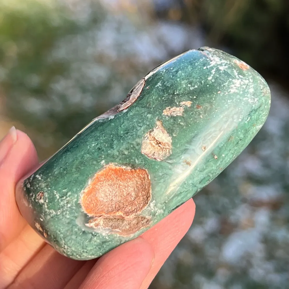 Emerald Palmstone Chrysoprase Model 3 от Зимбабве