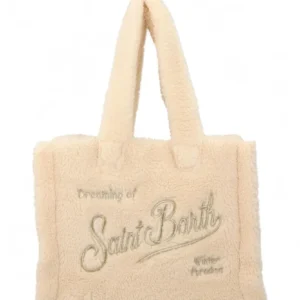 Faux Fur Mini Teddy Vanity Bag Logo