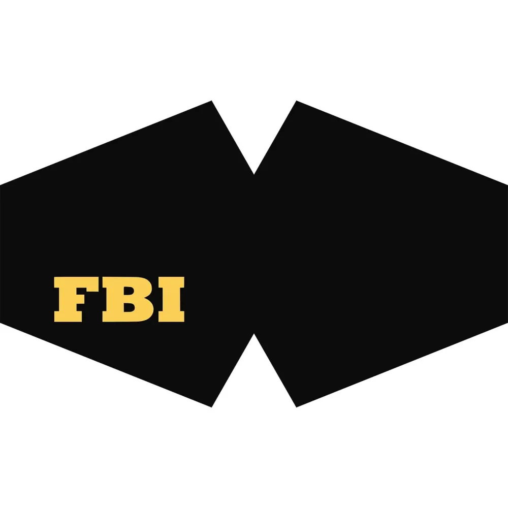 Платнена маска за лице за възрастни с дизайн FBI и джоб за филтър