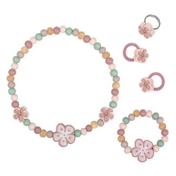 Комплект Дървени Бижута Flowers