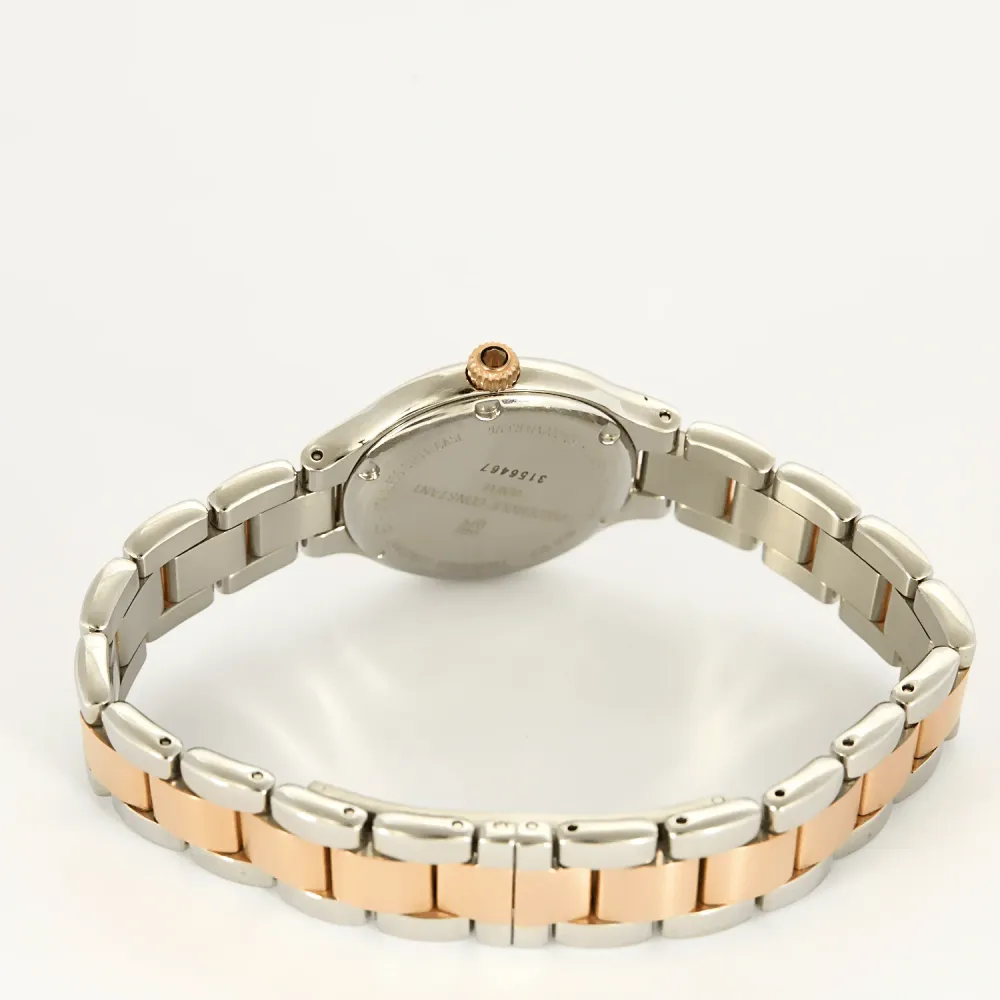 Frédérique Constant - Стоманена каишка за часовник с розовозлатно покритие, с кръгъл корпус и кварцов механизъм