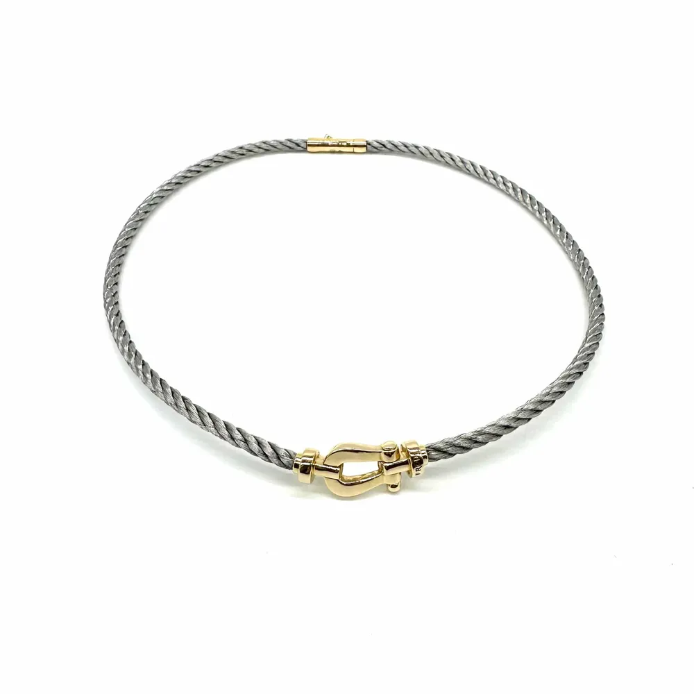 FRED - Колие от жълто злато 750 и стомана