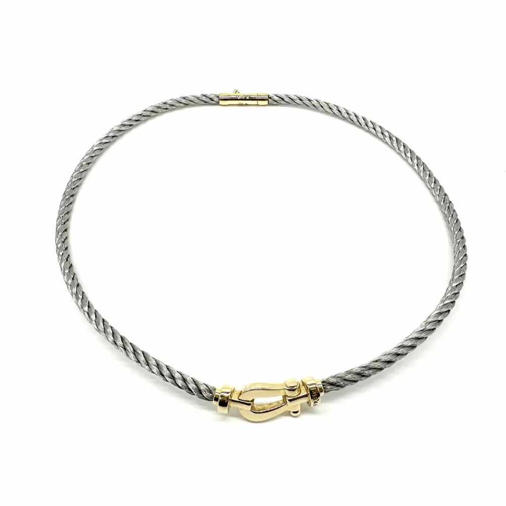 FRED - Колие от жълто злато 750 и стомана