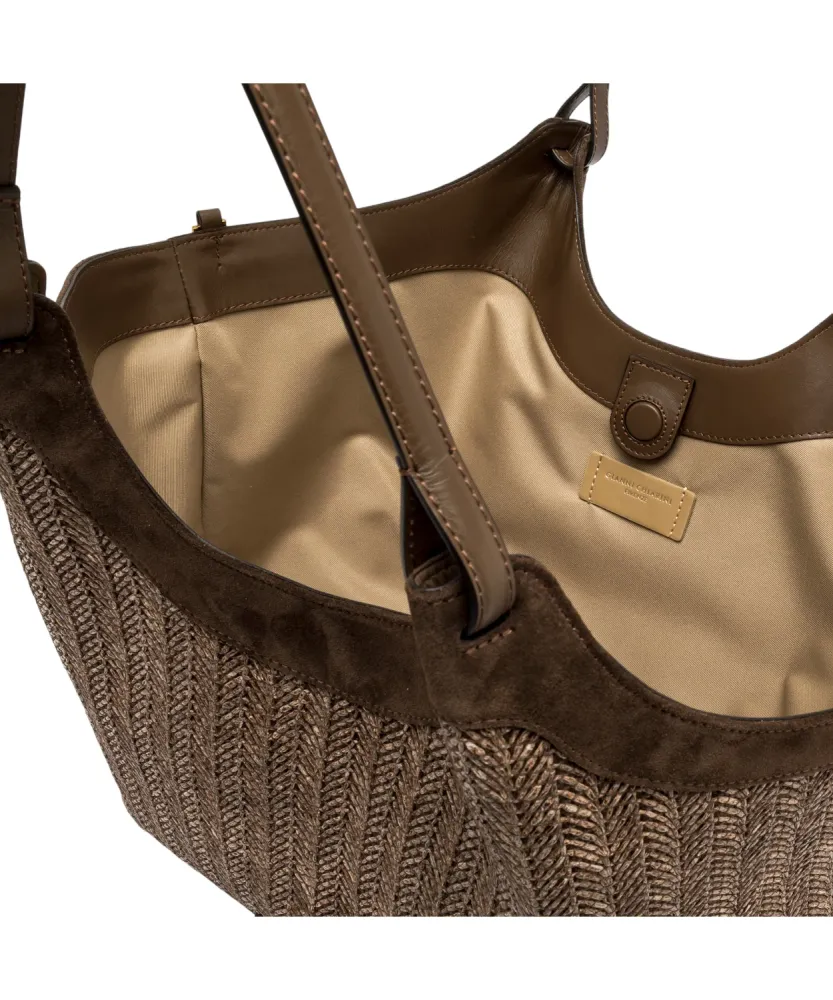 Gianni Chiarini Dua Braided Straw Bag