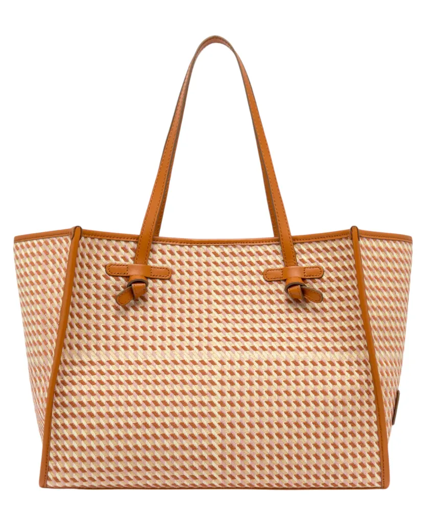 Gianni Chiarini Marcella Houndstooth Fabric Bag