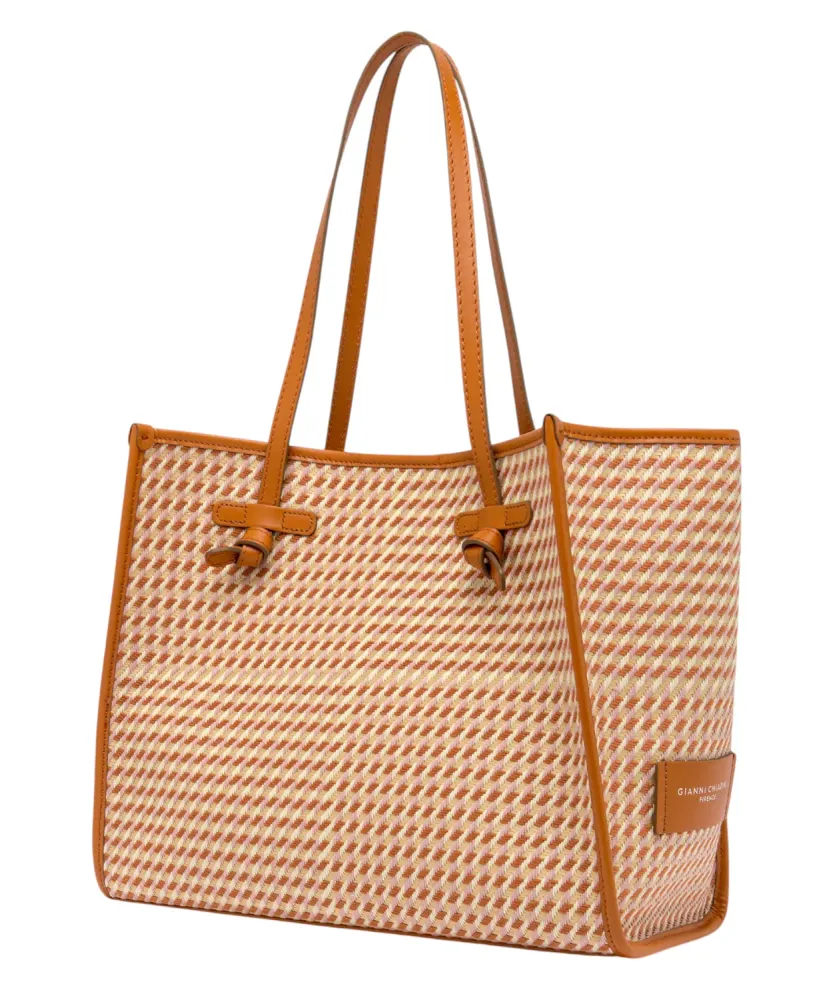 Gianni Chiarini Marcella Houndstooth Fabric Bag