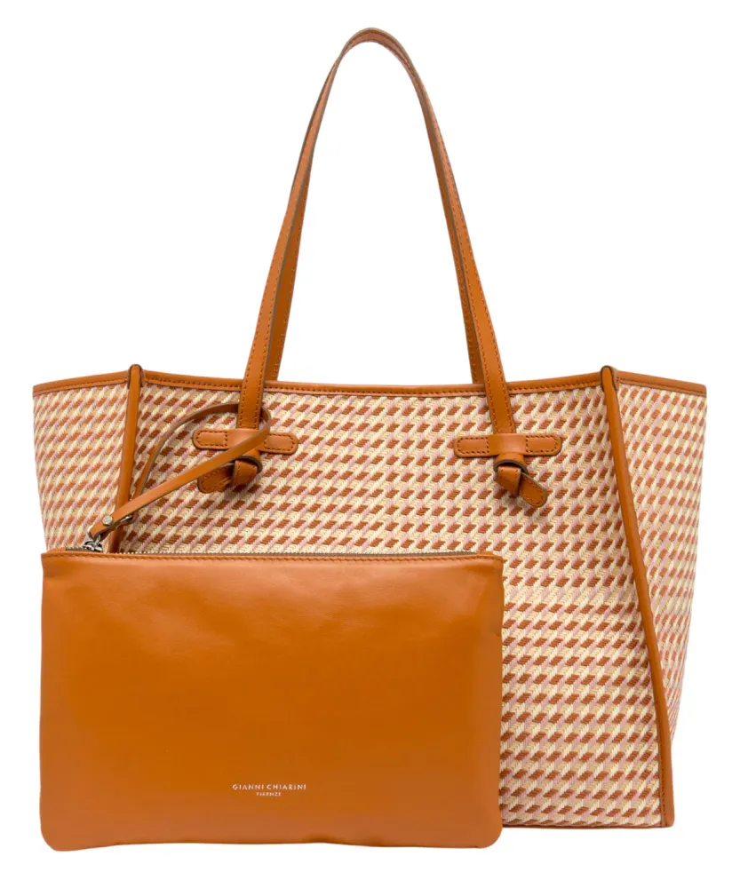 Gianni Chiarini Marcella Houndstooth Fabric Bag