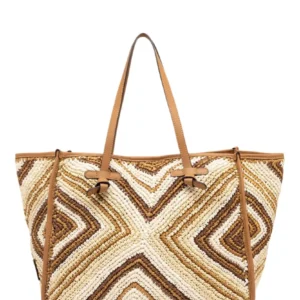 Gianni Chiarini Marcella Woven Straw Shopping Bag