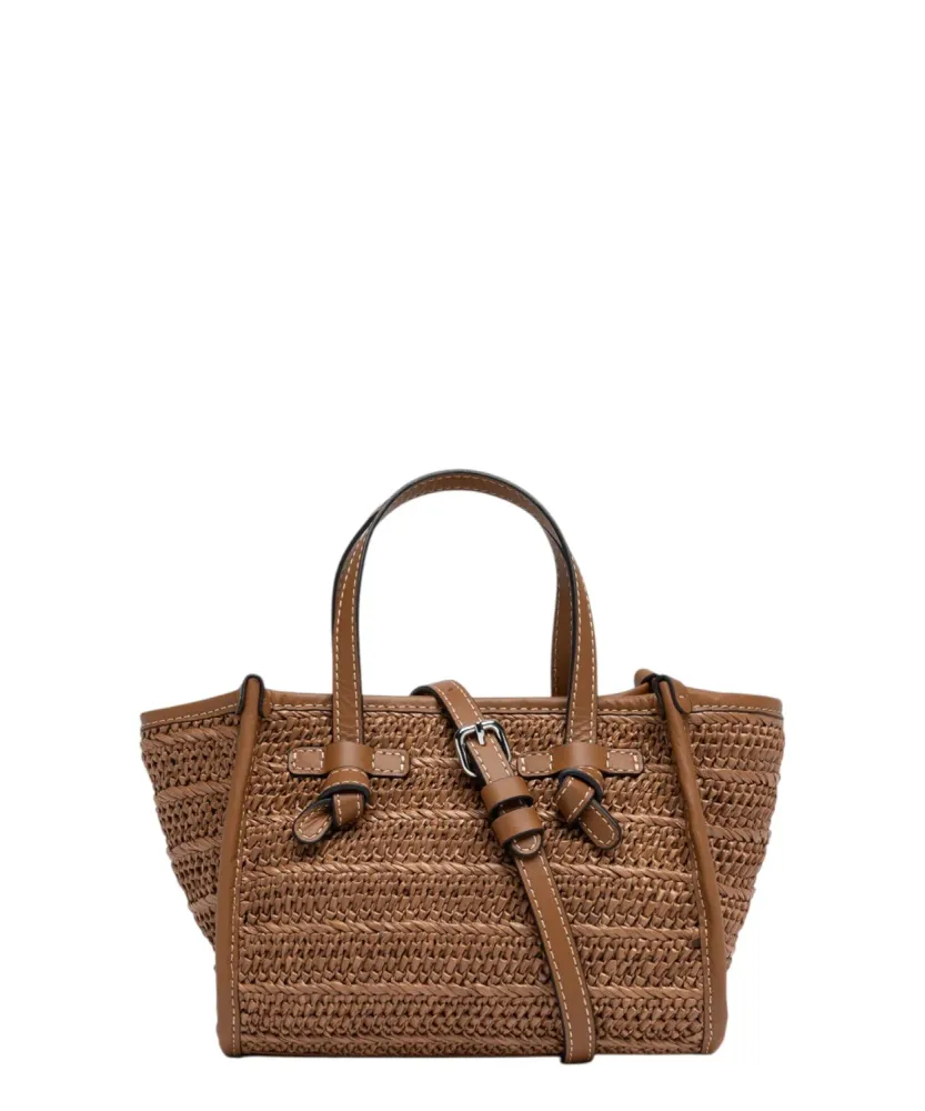 Gianni Chiarini Miss Marcella Mini Bag Woven Straw Effect