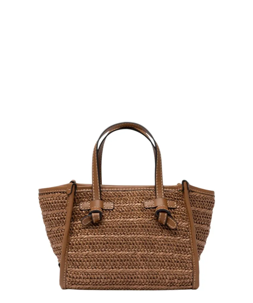 Gianni Chiarini Miss Marcella Mini Bag Woven Straw Effect