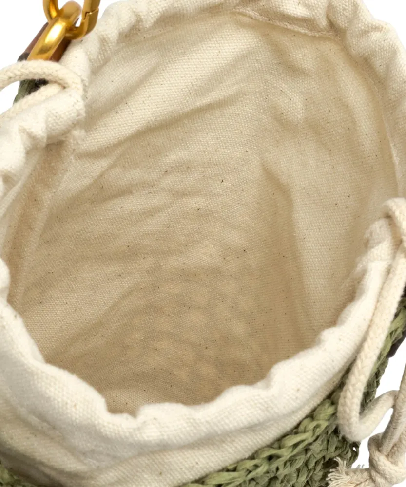 Gianni Chiarini Nefeli Crochet Straw Bucket Bag