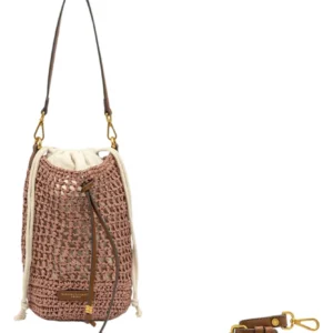 Gianni Chiarini Nefeli Crochet Straw Bucket Bag