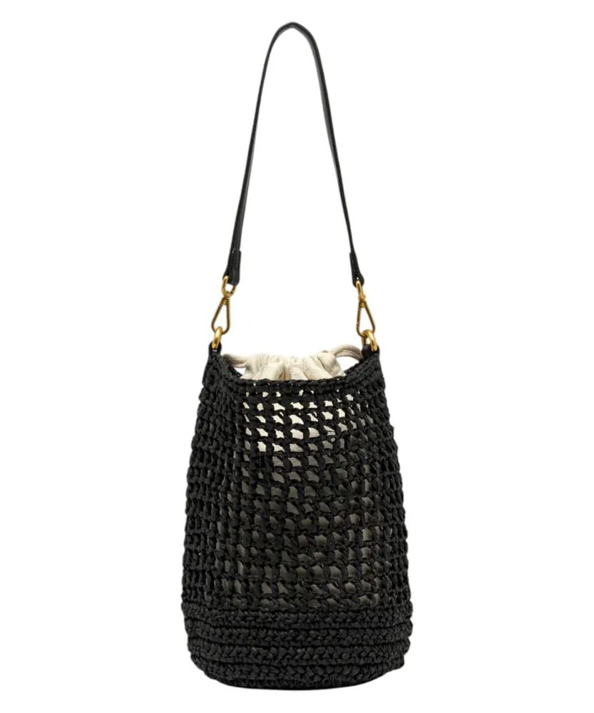 Gianni Chiarini Nefeli Crochet Straw Bucket Bag