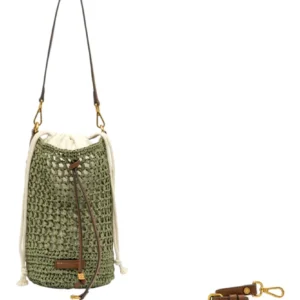 Gianni Chiarini Nefeli Crochet Straw Bucket Bag