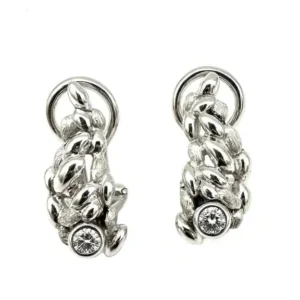 GILBERT ALBERT. Обици от бяло злато 18K и диаманти
