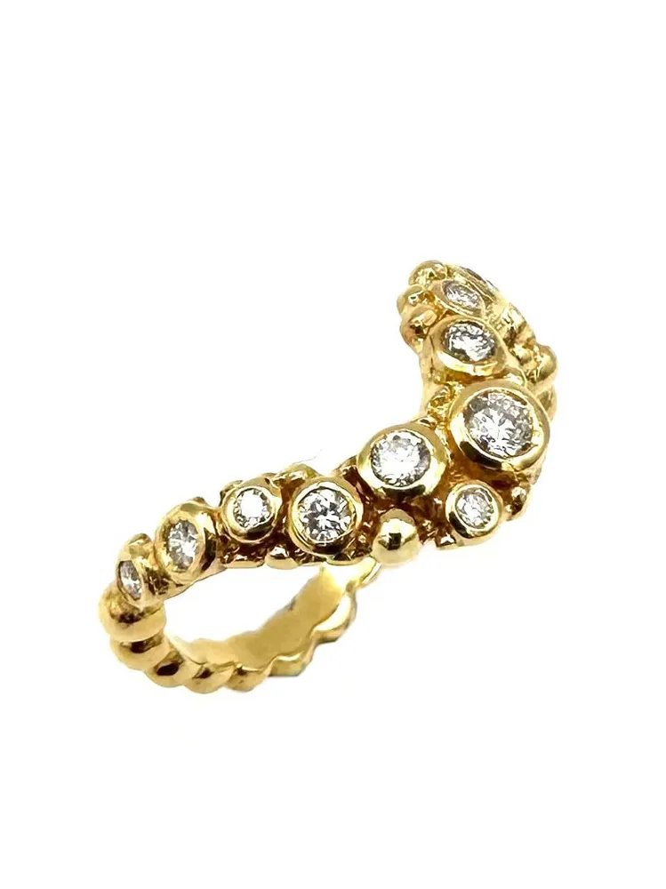 GILBERT ALBERT. Пръстен от 18K жълто злато и диаманти