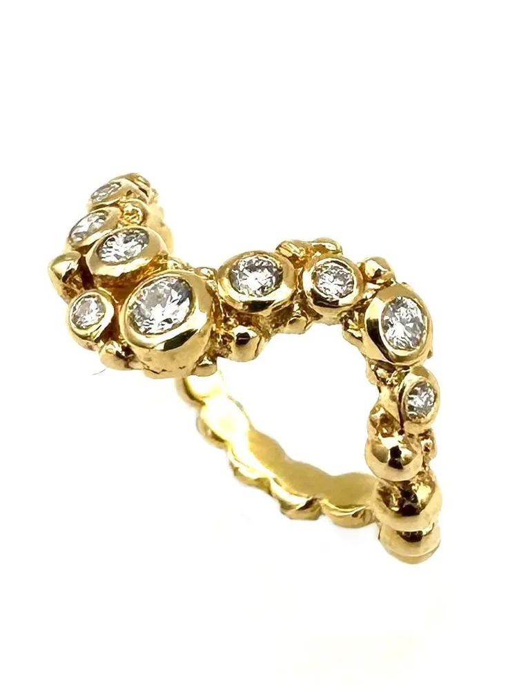 GILBERT ALBERT. Пръстен от 18K жълто злато и диаманти