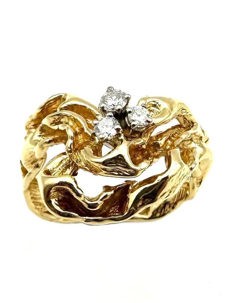 GILBERT ALBERT. Пръстен от 18K жълто злато и диаманти