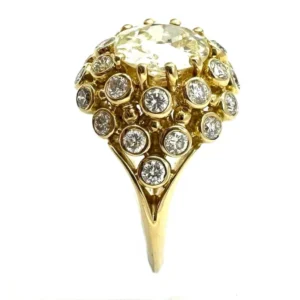 GILBERT ALBERT. Пръстен от 18K жълто злато с диаманти, включително 2,04ct