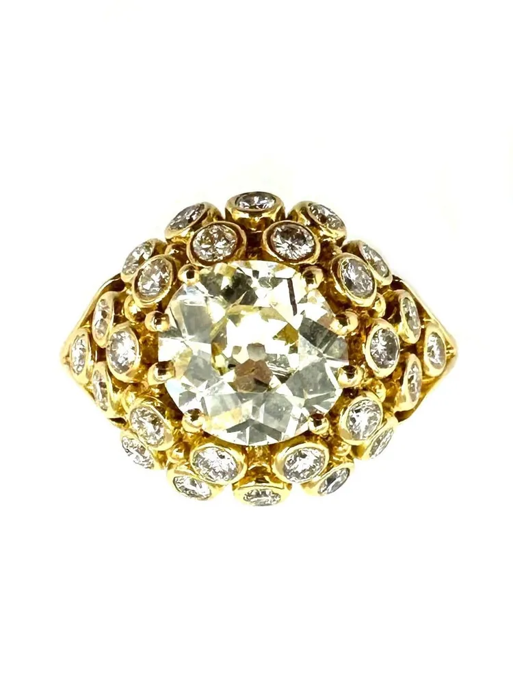 GILBERT ALBERT. Пръстен от 18K жълто злато с диаманти, включително 2,04ct