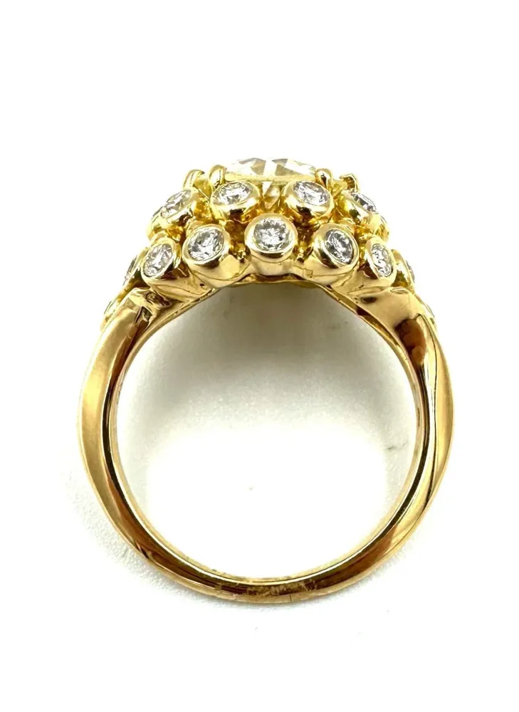 GILBERT ALBERT. Пръстен от 18K жълто злато с диаманти, включително 2,04ct