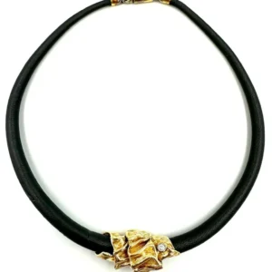 GILBERT ALBERT. Колие от 18K жълто злато и диаманти