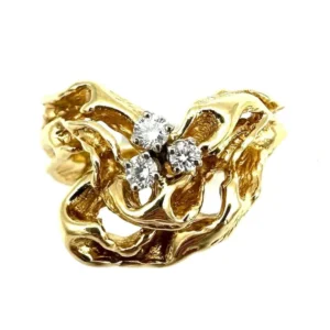 GILBERT ALBERT. Пръстен от 18K жълто злато и диаманти